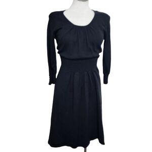 Merona Black Knit Scoop Neck Longsleeve Dress Size M